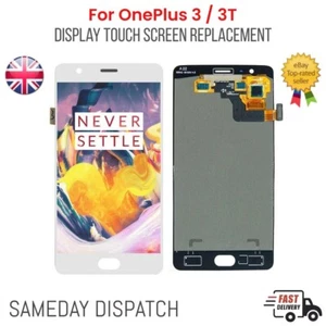 For OnePlus 3/3T LCD Replacement Touch Screen Display Assembly NO Frame White UK - Picture 1 of 2
