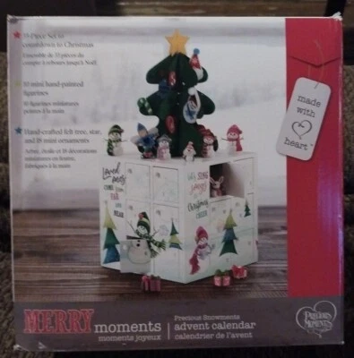 Precious Snowments Advent Calendar 191428, Snowman Cubed Holiday Countdown - Image 1 of 3