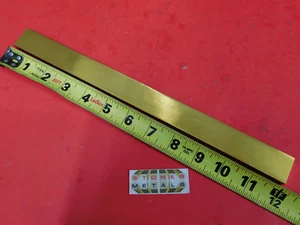 3/8" x 1" C360 BRASS FLAT BAR 12" long Solid Mill Stock H02 .375"x 1.00"x 12" - Picture 1 of 1