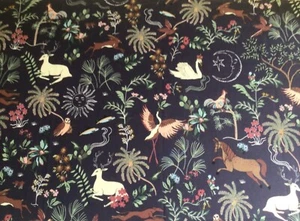 50cm x 140cm Wide Joules Kooky Woodlands on Navy lightweight cotton fabric new - Picture 1 of 6