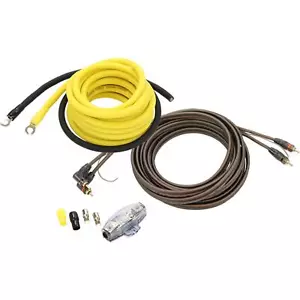 Ground Zero 4 AWG Amplifier Wiring Kit Shielded RCA Cable 80A Fuse GZPK 20X-II - Picture 1 of 2