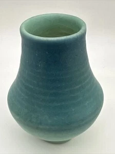 Vaso vintage Van Briggle 3" firmato porta stuzzicadenti ceramica blu turchese - Foto 1 di 12