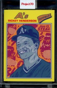 2021 Topps Project 70 Card #307 Rickey Henderson 1977 by Morning Breath