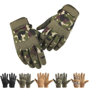 Tactical Knuckle Protection Gloves Motorcycle Airsoft Paintball Army Patrol Gear - Picture 1 of 17