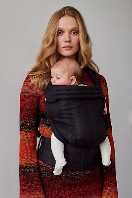 ARTIPOPPE Zeitgeist Black Cotton Wool Solid Arrow Baby Sling Carrier ZABC03 • 410.05$