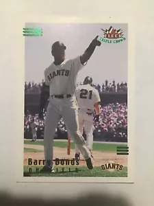 2002 Fleer Triple Crown BARRY BONDS Emerald Green #/328 San Francisco Giants - Picture 1 of 3