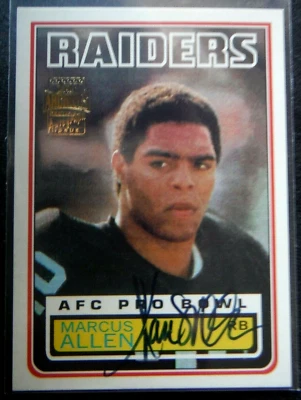 2001 Topps Archives AUTO Rookie ** MARCUS ALLEN ** RC Los Angeles SP 01 Topps - Image 1 of 2