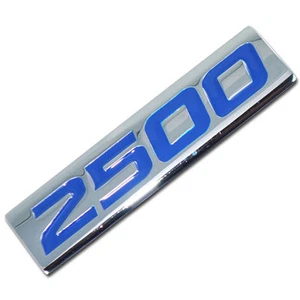 CHROME/BLUE METAL 2500 SERIES ENGINE MOTOR SWAP BADGE FOR TAILGATE HOOD DOOR - Picture 1 of 1