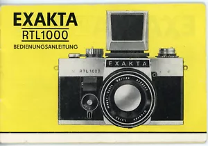 IHAGEE Manuale di istruzioni EXAKTA RTL1000 RTL 1000 fotocamera User Manual (Y6018 - Foto 1 di 1