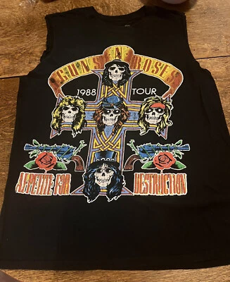 Vintage GUNS N' ROSES Tour T Shirt 1988 Original Appetite For Destruction  - Image 1 of 4
