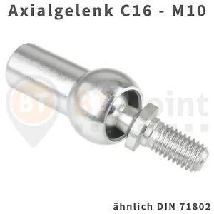 Axial joint C16 M10 DIN71802 galvanized axial joint ball pan axial ball pan - Picture 1 of 12
