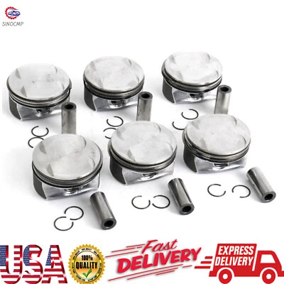 Juego de 6 pistones y anillos STD para Mercedes-Benz CLK350 C350 E350 M272 GLK350 3,5 L Foto 1 de 3