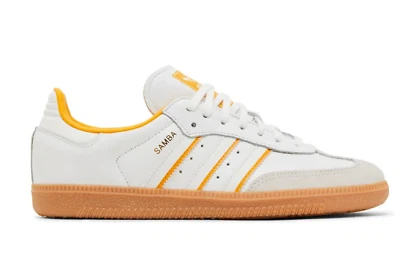 BRAND NEW Adidas Grade School Samba OG J 'White/Yellow' IH5582 SIZE 4 - Image 1 of 4