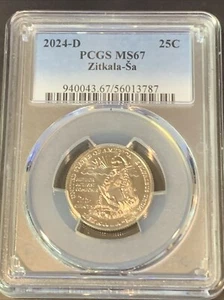 2024 D Zitkala Sa 25c PCGS MS67 American Women Quarter - Picture 1 of 2