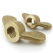 Solid Brass Wing Nuts Butterfly Nuts for Bolts & Screws M8 / 8mm Qty 2