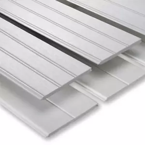 1/4 In. D X 7-1/4 In. W X 36 In. L Glue-On Tongue and Groove White PVC Wainscoti - Picture 1 of 6