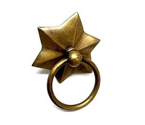 10 medium heavy STAR ring pulls 2.1/4 " handles watson old style solid brass - Picture 1 of 12