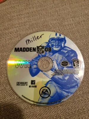 Madden NFL 08 (Nintendo Wii, 2007) probado SOLO DISCO SIN SEGUIMIENTO USPS Foto 1 de 2