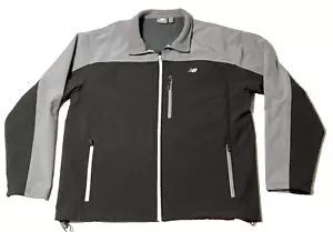 Giacca New Balance Uomo Taglia XL Softshell Full Zip Grigio Foderata in Pile - Foto 1 di 10