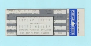 Boleto de concierto Bette Midler 1993 Poplar Creek IL, The Rose - Imagen 1 de 1