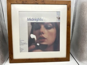 Taylor Swift Midnights Moonstone Blue Vinyl + Hand Signed Photo SEALED w/frame - Picture 1 of 10
