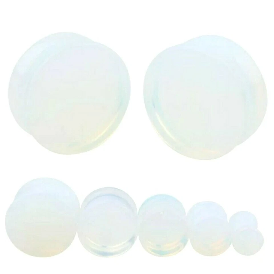4MM-16MM OPALIT STEIN PLUG ORGANIC NATUR OHR TUNNEL PIERCING STONE OHRSTECKER - Bild 1 von 3