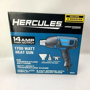 Pistola de calor Hércules 1700 wt 14 amperios 108 temperaturas con 3 boquillas envoltura automática de tinte detalles - Imagen 1 de 11