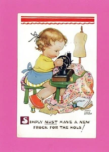 Mabel Lucie Attwell Artist Signed Vintage Postcard - Valentine & Sons - Picture 1 of 2