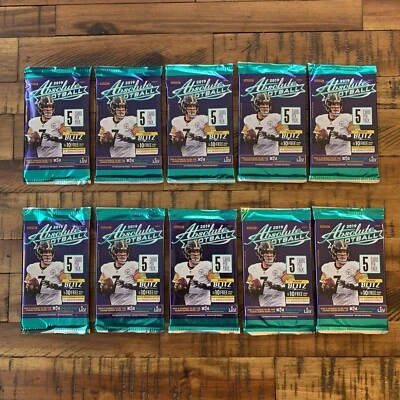 2019 Panini Absolute 5 card pack Lot Of 10, Kyler Murray Daniel Jones Rookie RC? - Image 1 of 3