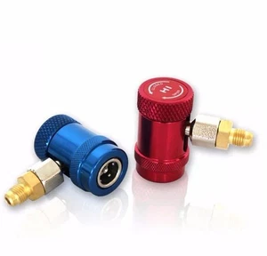 Pair High Low R1234YF A/C Quick Coupler Connector Adapter for Jaguar Land rover - Picture 1 of 1