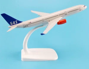 SAS AIRLINES SCANDINAVIAN PLANE DIECAST MODEL 16CM A330 AIRPLANE AIRBUS 1:400 - Picture 1 of 15