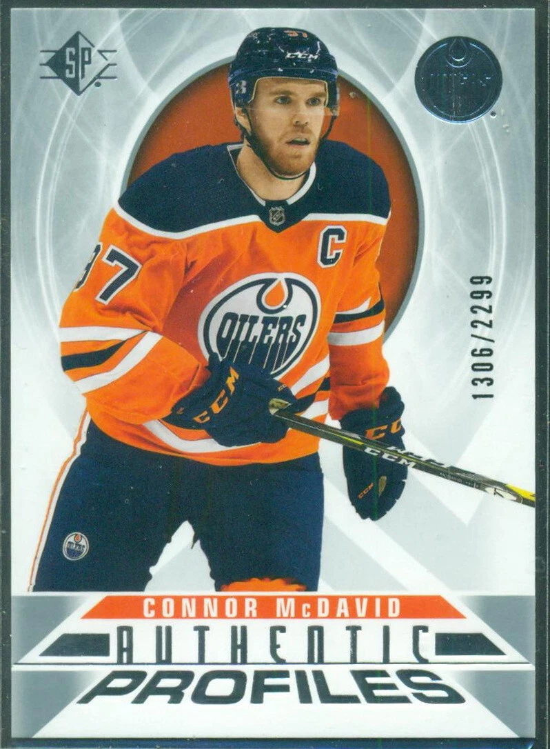 2020-21 Upper Deck SP Authentic Profiles AP-1 CONNOR McDAVID 1306/2299 Oilers