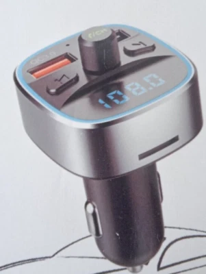 Bluetooth Car FM Transmitter MP3 Player Hands free Radio  Kit USB Charger T25Q - Image 1 of 4