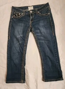 L.A Idol USA Women's  Capri Jean's Blue Size 7 Waist 28/inseam 20 Color Blue  - Picture 1 of 6