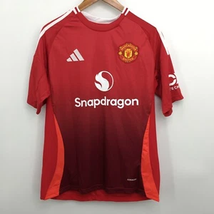 Rasmus Højlund Manchester United Snapdragon Soccer Jersey Men's Large Red Adidas - Picture 1 of 13