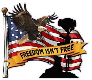Freedom isn't free Battle Cross Decal - Bild 1 von 6