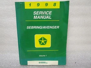 1998 SERVICE MANUAL SEBRING/AVENGER (VOLUME 1) 81-270-8117 - Bild 1 von 4