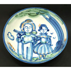 Vintage Ma Hadley Pottery Large 11? Serving Bowl Country Farmer And Wife