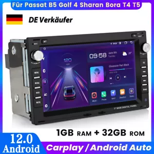 Für Passat B5 Golf 4 Sharan Bora T4 T5 7" Autoradio GPS Navi DAB+ BT RDS Carplay - Bild 1 von 12