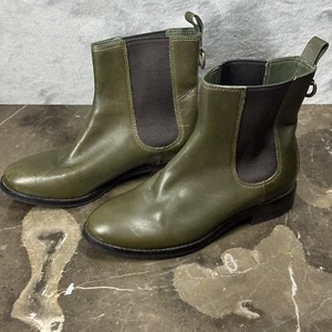 Cole Haan X NikeAir Evan Chelsea Leather Waterproof Sz 6B Boots Shoes Green - Picture 1 of 14