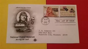 NATIONAL POSTAL MUSEUM - MOVING the MAIL * 1993 29 Cent US FIRST DAY of ISSUE - Bild 1 von 1
