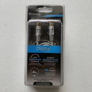 Maxview Coaxial Flylead Digital Quality 4m Caravan/Motorhome Gold Plated - Picture 1 of 2