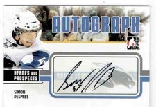 2009-10 ITG HEROES AND PROSPECTS SIMON DESPRES AUTO SAINT JOHN SEA DOGS #A-SD