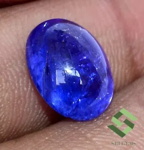 6.88 CTS Certified Natural Tanzanite Oval Cabochon 12.75x10 mm Loose Gemstone - Picture 1 of 8