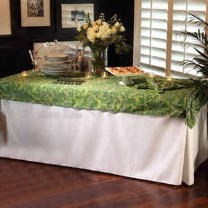 2x Table Cloth Wedding Tablecloth Trestle Rectangle Market Event 6FT Full Fitted - Picture 1 of 14