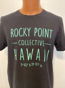Rocky Point Collective North Shore Hawaii Hawaiian Surfing L Large Black T-Shirt - Picture 1 of 6
