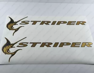 SEASWIRL STRIPER BOAT LOGO GOLD DECALS STICKERS Set of 2 48" LONG - Bild 1 von 5