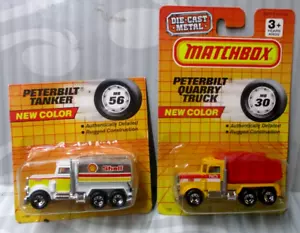 1991 Matchbox Peterbilt Quarry Truck #30 / Peterbilt Tanker #56 , X2 - Picture 1 of 7