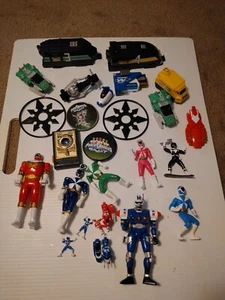 Vintage Bandai 90s Power Ranger Lot Of Figures And Accessories - Picture 1 of 12
