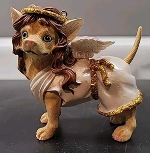 Engel Chihuahua Hund Figur weißes Gewand Flügel - Bild 1 von 5